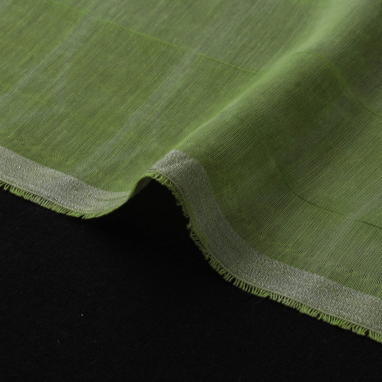 Green - Shibori Tie-Dye Chanderi Silk Fabric 03