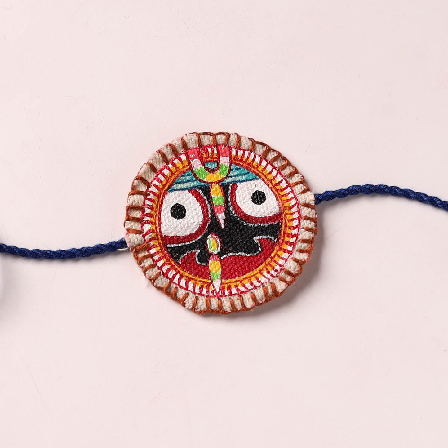Lord Jagannath - Reusable Pattachitra Handpainted Rakhi with Potli 36