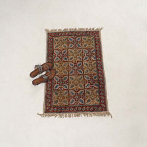 Multicolor - Warangal Handwoven Kalamkari Block Print Cotton Floor Mat (2 x 3 Feet) 11