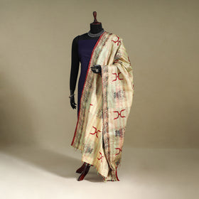 Multicolor - patchwork reversible silk bengal kantha work