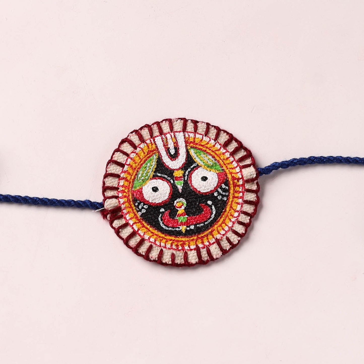 Lord Jagannath - Reusable Pattachitra Handpainted Rakhi with Potli 37