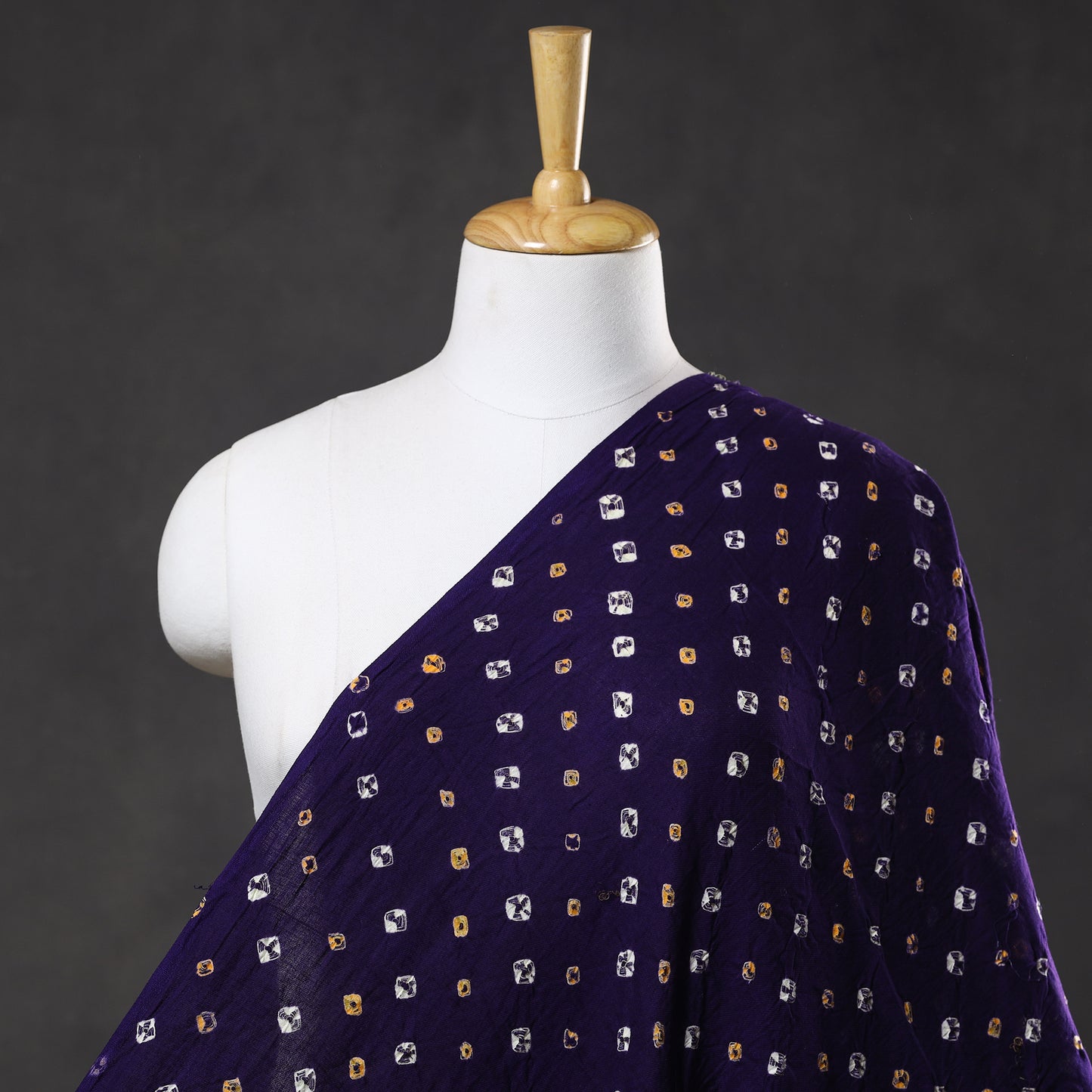 Blue - Kutch Bandhani Tie-Dye Cotton Fabric 24