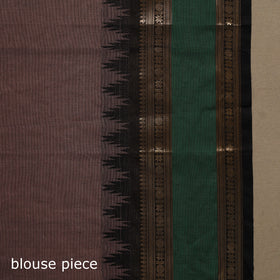 Brown Kandangi Chettinad Cotton Saree with Border