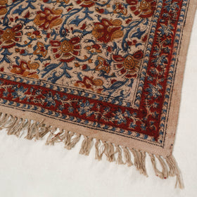 Multicolor  - Warangal Handwoven Kalamkari Block Print Cotton Floor Mat (2 x 3 Feet) 09