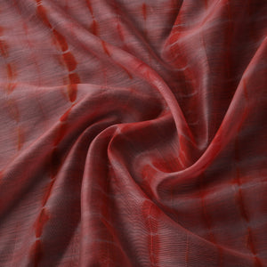 Red - Shibori Tie-Dye Chanderi Silk Fabric 07
