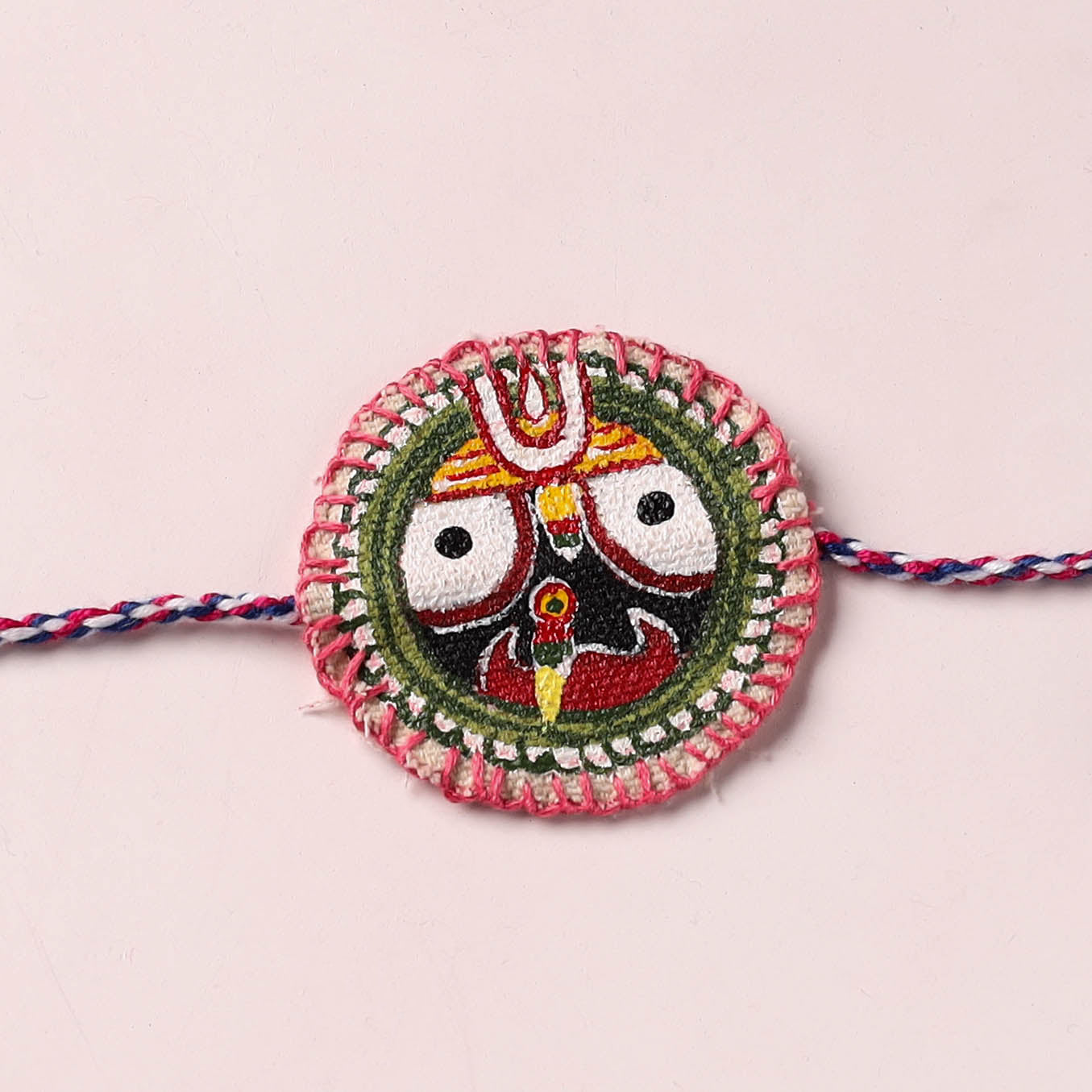 Lord Jagannath - Reusable Pattachitra Handpainted Rakhi with Potli 40