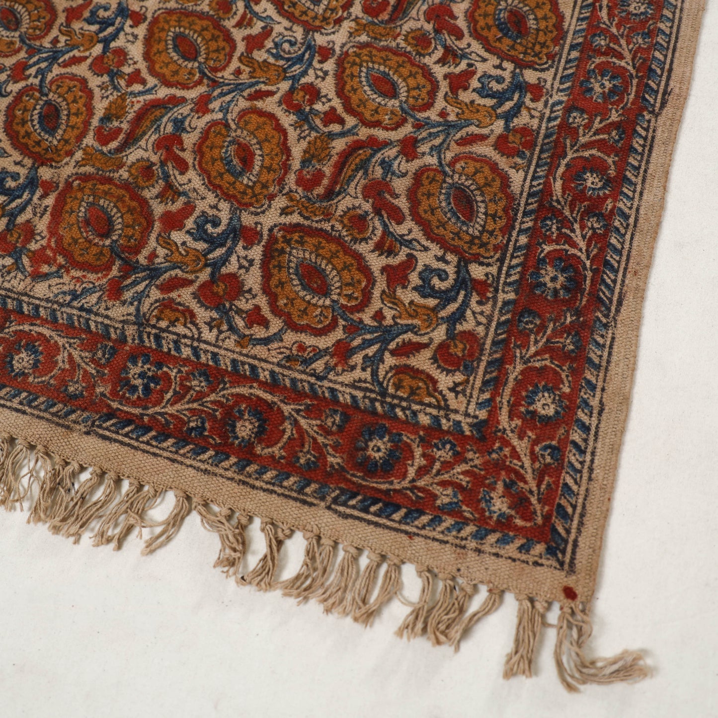 Multicolor  - Warangal Handwoven Kalamkari Block Print Cotton Floor Mat (2 x 3 Feet) 10