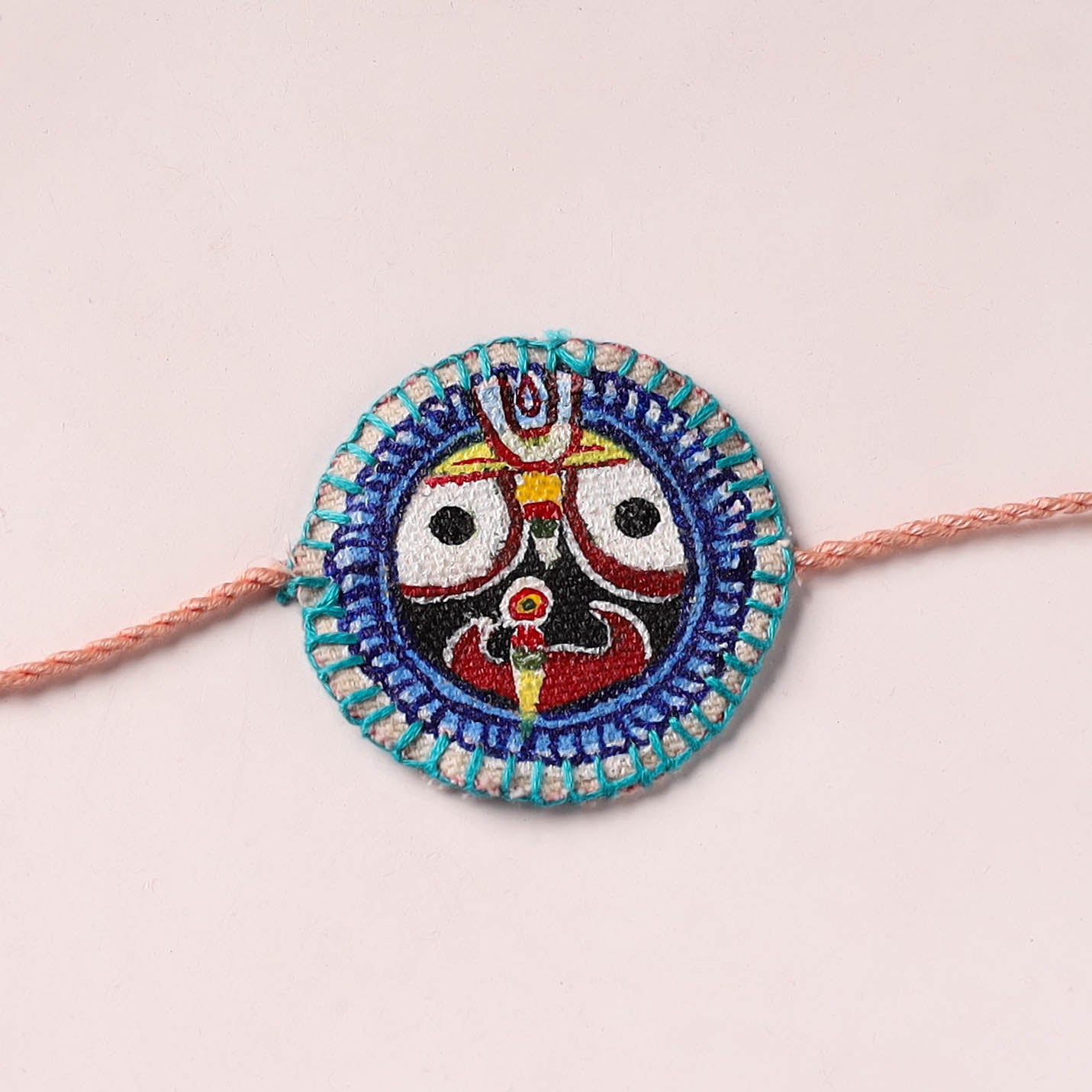 Lord Jagannath - Reusable Pattachitra Handpainted Rakhi with Potli 41