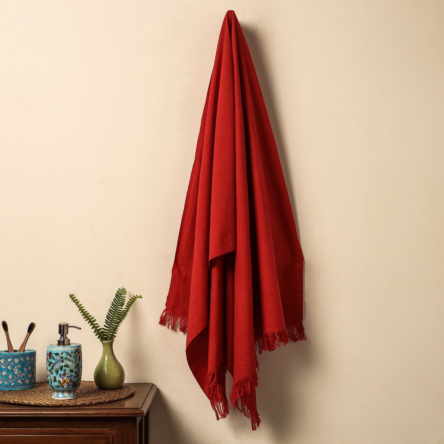 Jhiri Handloom Plain Dye Pure Cotton Towel