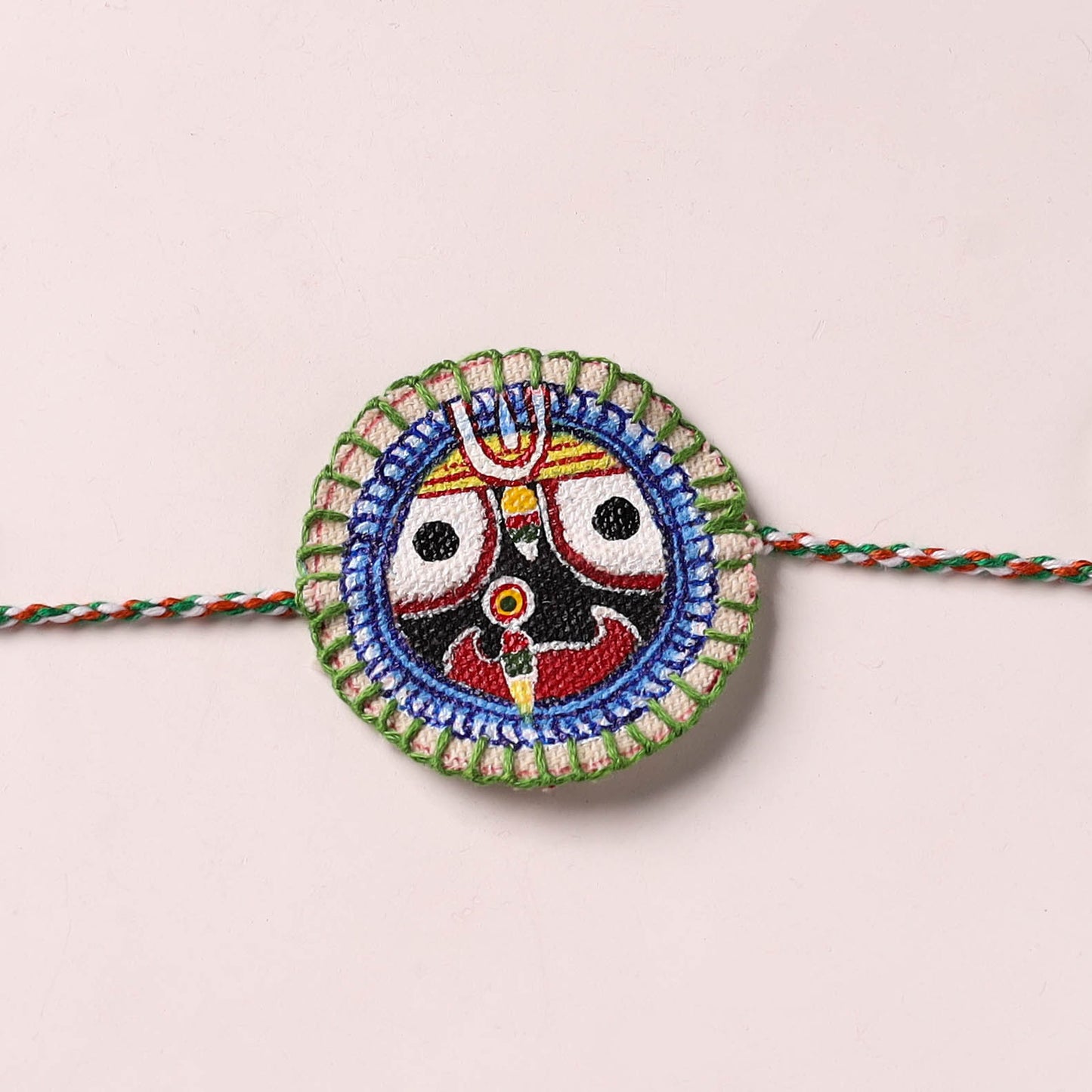 Lord Jagannath - Reusable Pattachitra Handpainted Rakhi with Potli 43