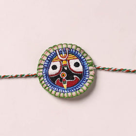 Lord Jagannath - Reusable Pattachitra Handpainted Rakhi with Potli 43