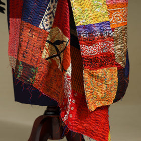 Multicolor - patchwork reversible silk bengal kantha work
