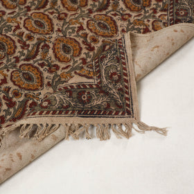 Beige - Warangal Handwoven Kalamkari Block Print Cotton Floor Mat (2 x 3 Feet) 08