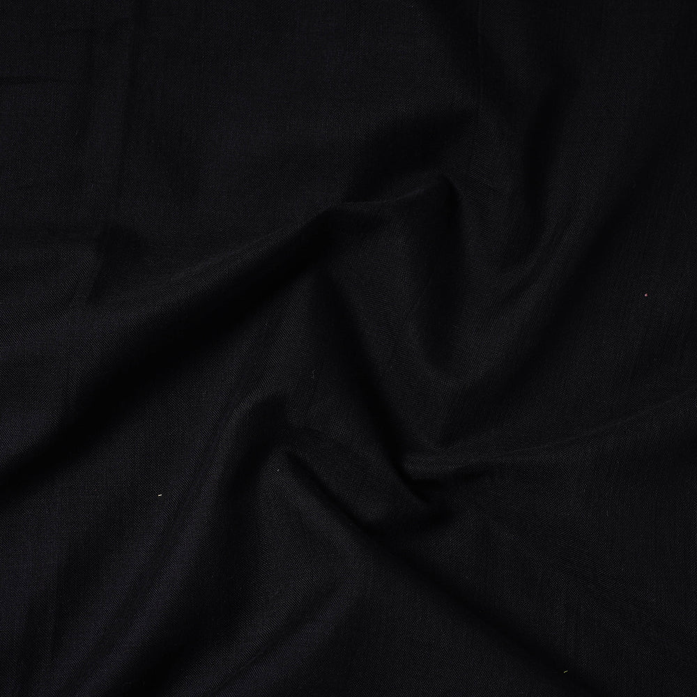 Black - Prewashed Dharwad Mercerised Cotton Thread Border Fabric 01