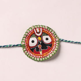 Lord Jagannath - Reusable Pattachitra Handpainted Rakhi with Potli 44
