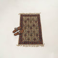Beige - Warangal Handwoven Kalamkari Block Print Cotton Floor Mat (2 x 3 Feet) 06