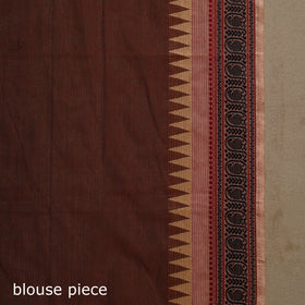 Brown - kandangi chettinad cotton saree with border 52
