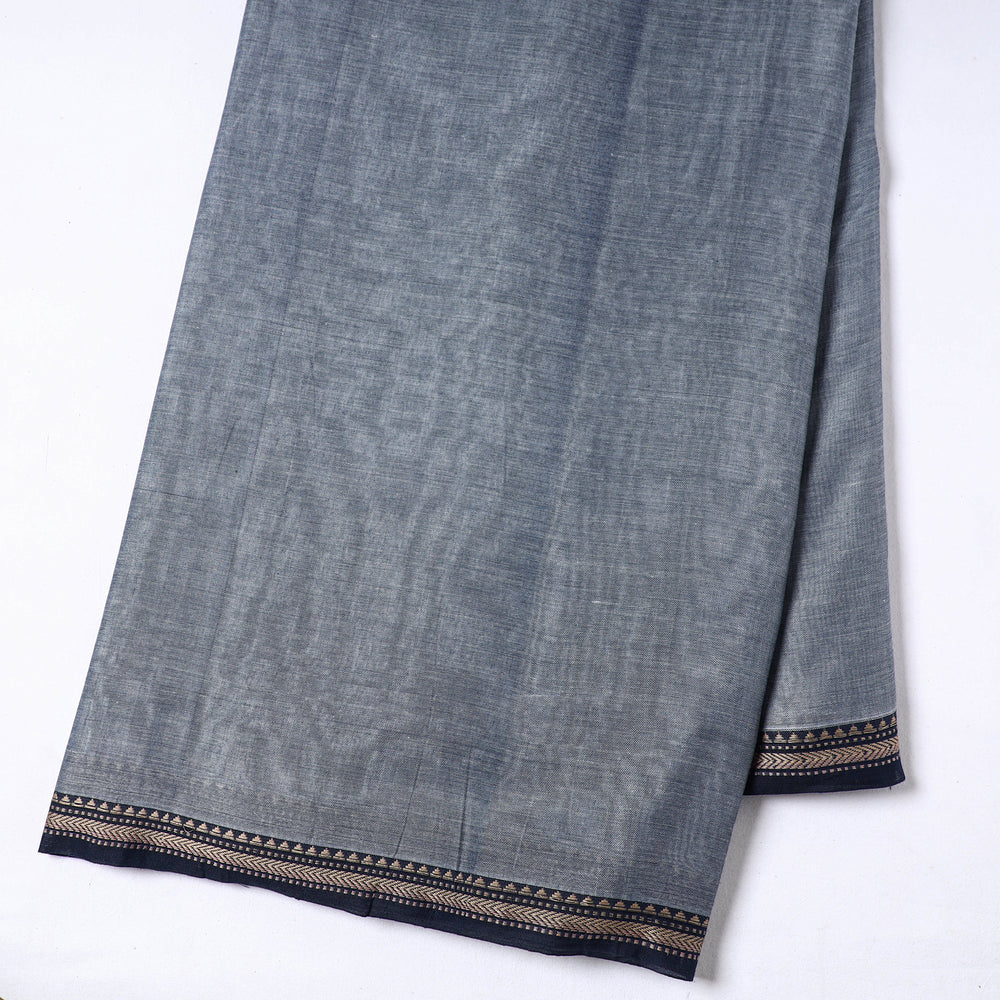 Grey - Prewashed Dharwad Mercerised Cotton Thread Border Fabric 03