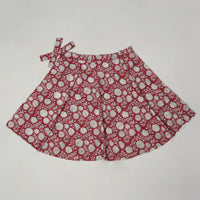 Pink - Sanganeri Block Printed Cotton Wrap Around Skirt 27