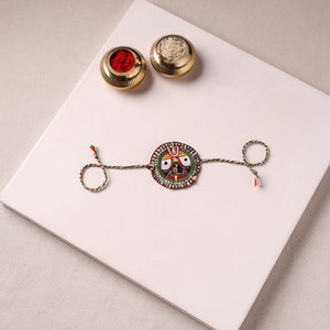 Lord Jagannath - Reusable Pattachitra Handpainted Rakhi with Potli 49