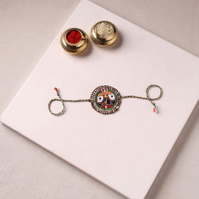 Lord Jagannath - Reusable Pattachitra Handpainted Rakhi with Potli 49