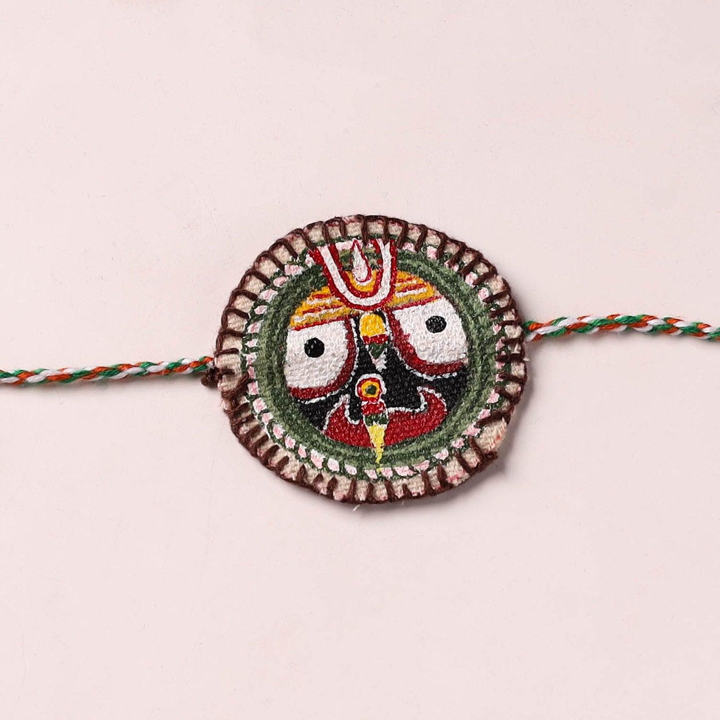 Lord Jagannath - Reusable Pattachitra Handpainted Rakhi with Potli 49