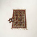 Multicolor  - Warangal Handwoven Kalamkari Block Print Cotton Floor Mat (2 x 3 Feet) 04