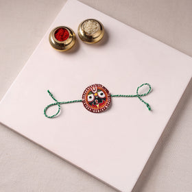 Lord Jagannath - Reusable Pattachitra Handpainted Rakhi with Potli 51
