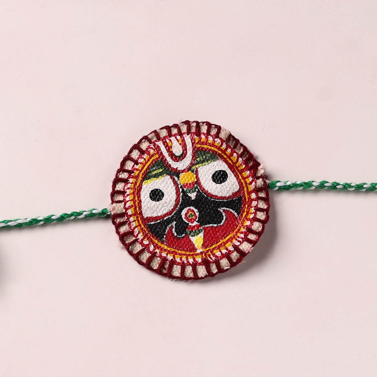 Lord Jagannath - Reusable Pattachitra Handpainted Rakhi with Potli 51