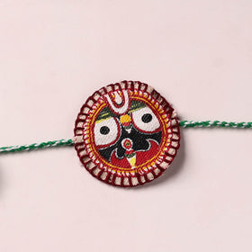 Lord Jagannath - Reusable Pattachitra Handpainted Rakhi with Potli 51