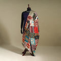 Multicolor - patchwork reversible silk bengal kantha work
