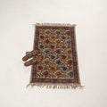 Multicolor  - Warangal Handwoven Kalamkari Block Print Cotton Floor Mat (2 x 3 Feet) 03