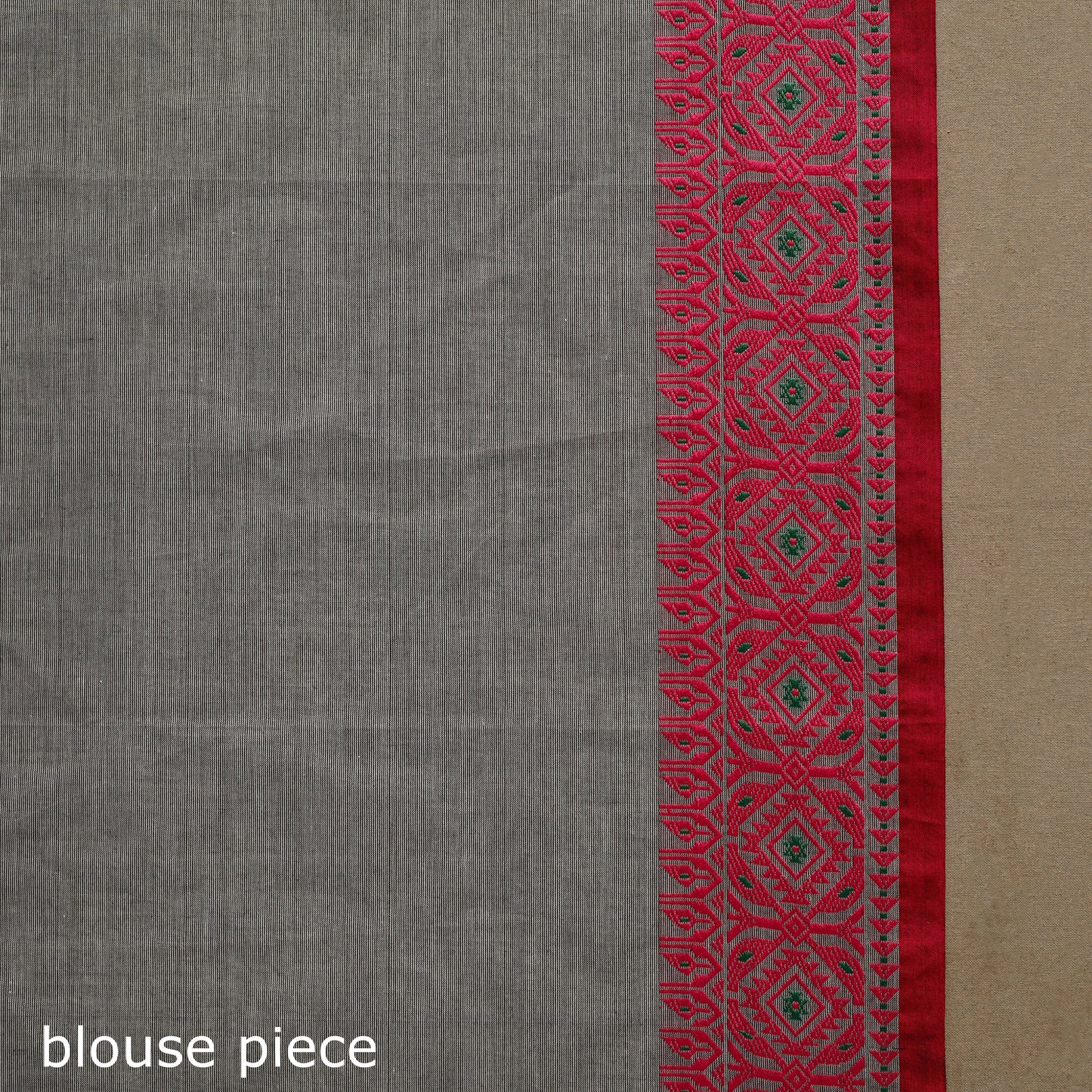 Grey Kandangi Chettinad Cotton Saree with Border