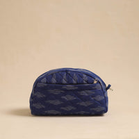 Blue - Handcrafted Cotton Quilted Cosmetic Pouch 25