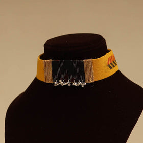 Multicolor - fabart jute choker necklace set with ghungroo