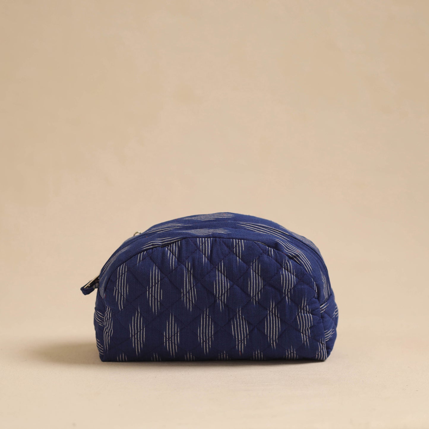 Blue - Handcrafted Cotton Quilted Cosmetic Pouch 25