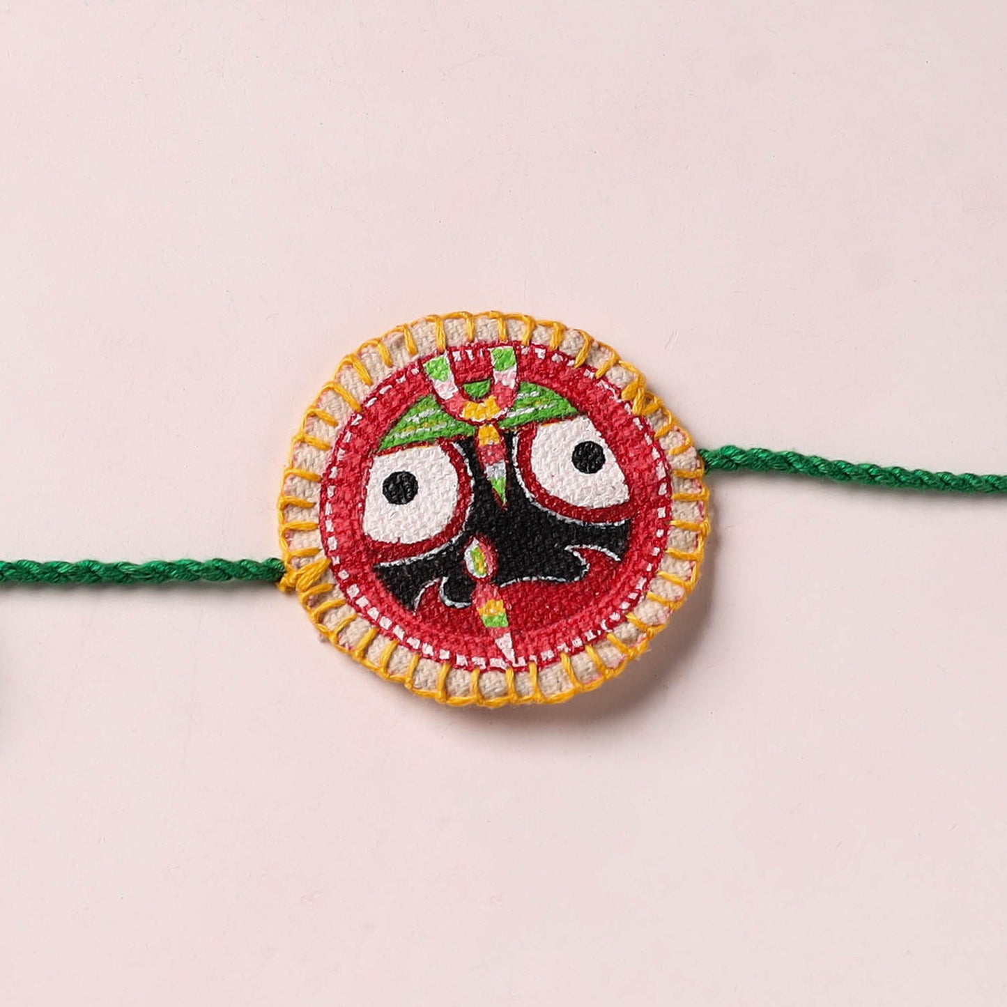 Lord Jagannath - Reusable Pattachitra Handpainted Rakhi with Potli 55
