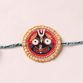 Lord Jagannath - Reusable Pattachitra Handpainted Rakhi with Potli 56
