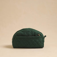 Green - Handcrafted Cotton Quilted Cosmetic Pouch 27