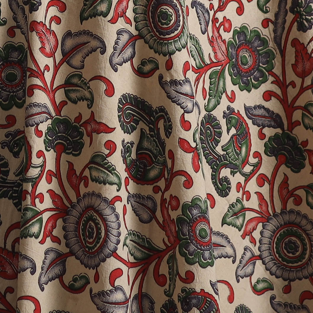 Kalamkari Printed Cotton Fabric 02