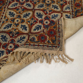 Multicolor - Multi colour - Warangal Handwoven Kalamkari Block Print Cotton Floor Mat (2 x 3 Feet) 01