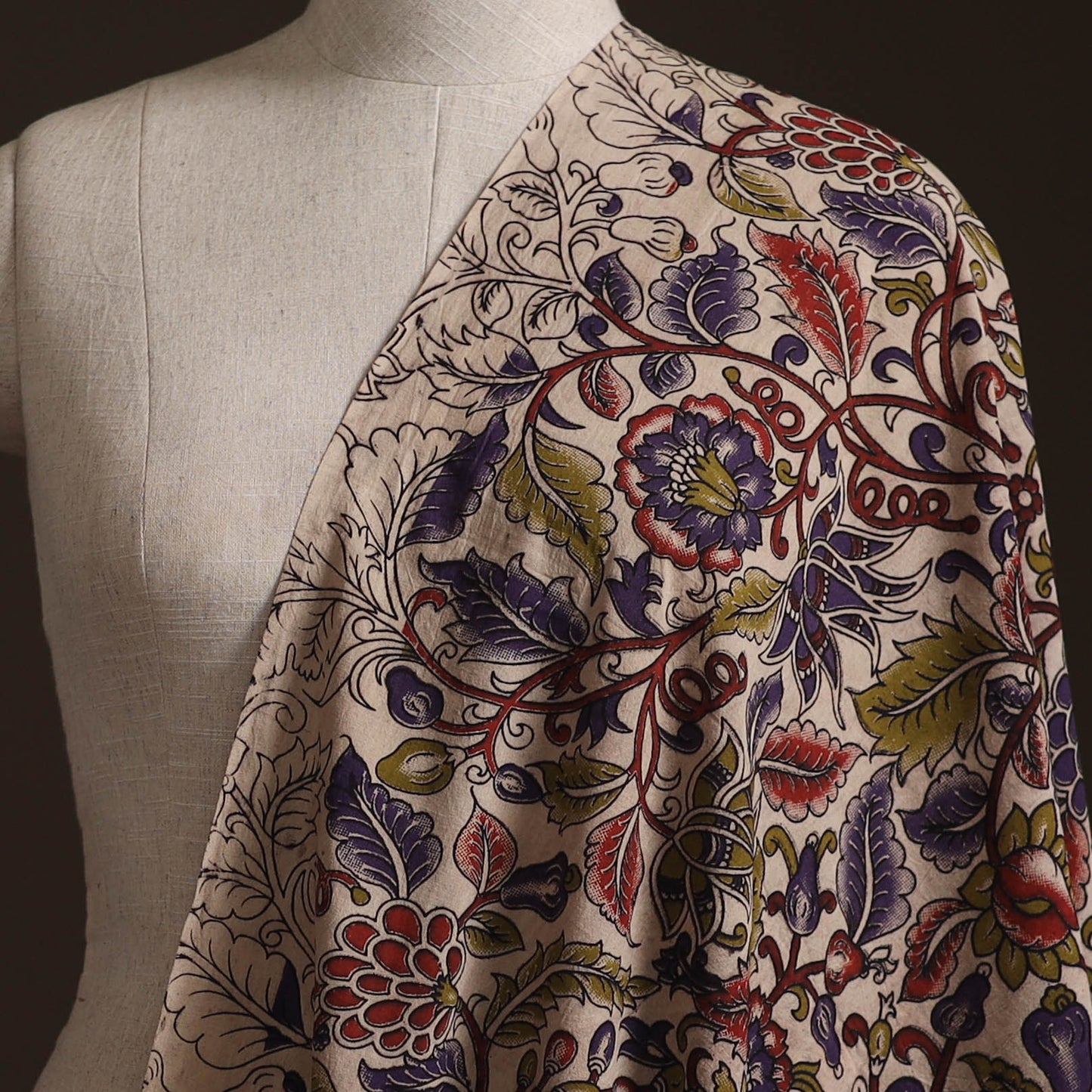 Kalamkari Printed Cotton Fabric 08