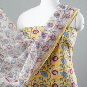  3pc Sanganeri Block Printed Cotton Suit Material with Kota Doria Dupatta 14 Onine at iTokri.com