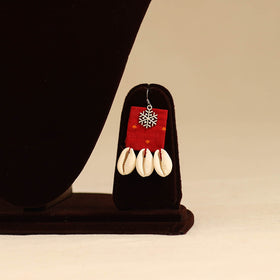 Red - german silver fabart choker necklace set with shell