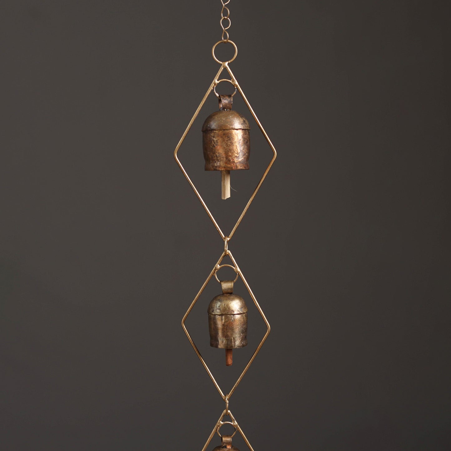 Diamond - Kutch Copper Coated 5 Bells Wind Chimes 22