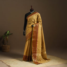Yellow Kandangi Chettinad Cotton Saree with Border
