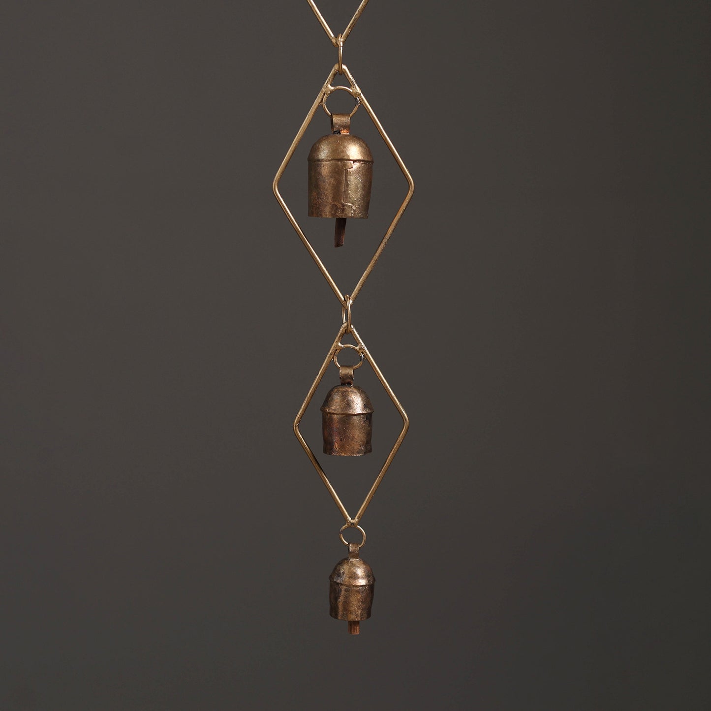 Diamond - Kutch Copper Coated 5 Bells Wind Chimes 22