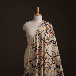 Beige - Kalamkari Printed Cotton Fabric 14