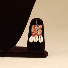 Peach - german silver fabart choker necklace set with shell