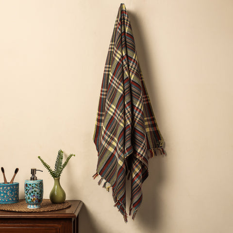 Multicolor - Honeycomb Handloom Cotton Bath Towel